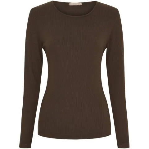 Marta du Château langærmet t-shirt MdcIngrid 4906 – Solid Moro — produktfoto