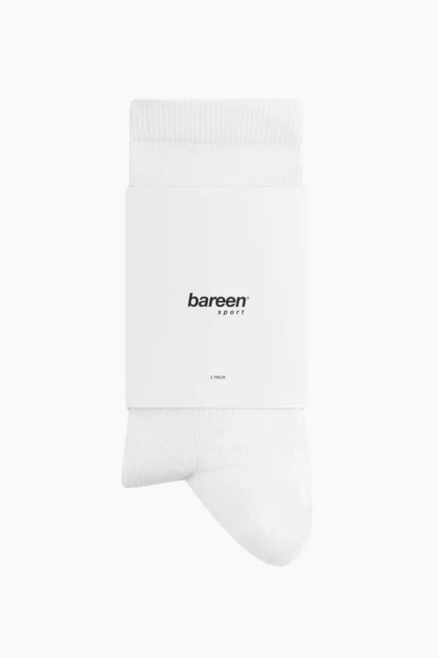 bareen Athletic Socks 2-Pack – hvid — produktfoto