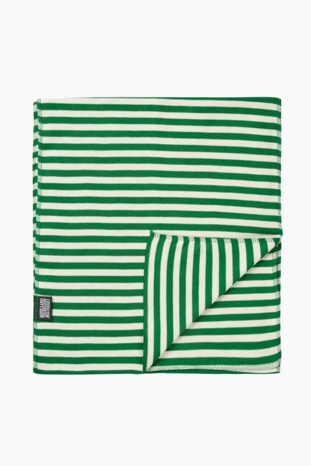 Nørgaard på Strøget NPS Scarf Interlock – Green/Ecru — produktfoto