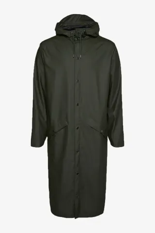 Rains Longer Jacket W3 – grøn — produktfoto