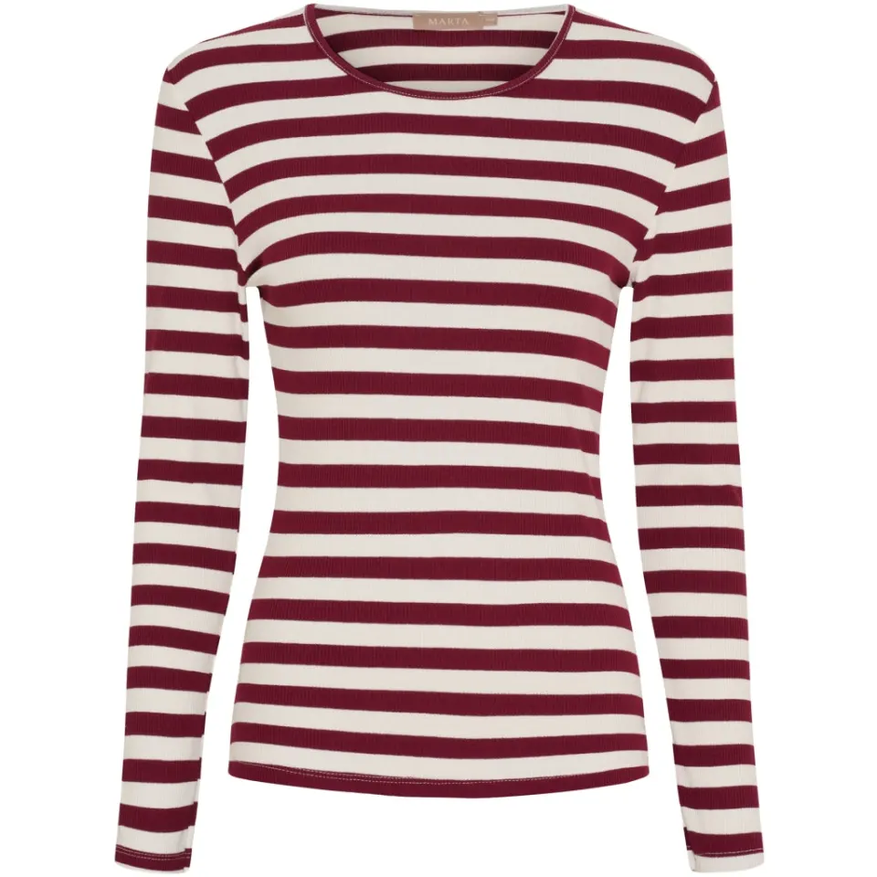 Marta du Château langærmet t-shirt MdcBegonia 7702 – bordeaux — produktfoto