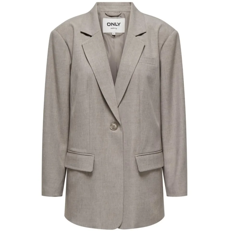 ONLY blazer Onllinda med lukning med én knap – Fungi MELANGE — produktfoto