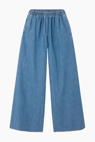 American Vintage Pants Izeway – Medium Blue — produktfoto