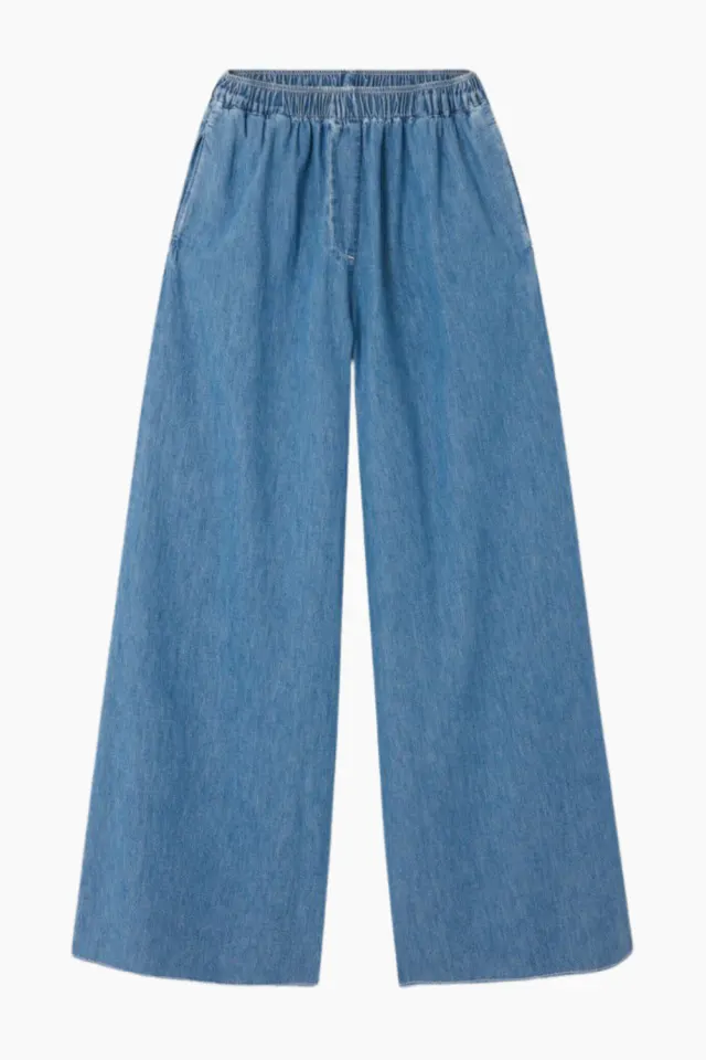 American Vintage Pants Izeway – Medium Blue — produktfoto