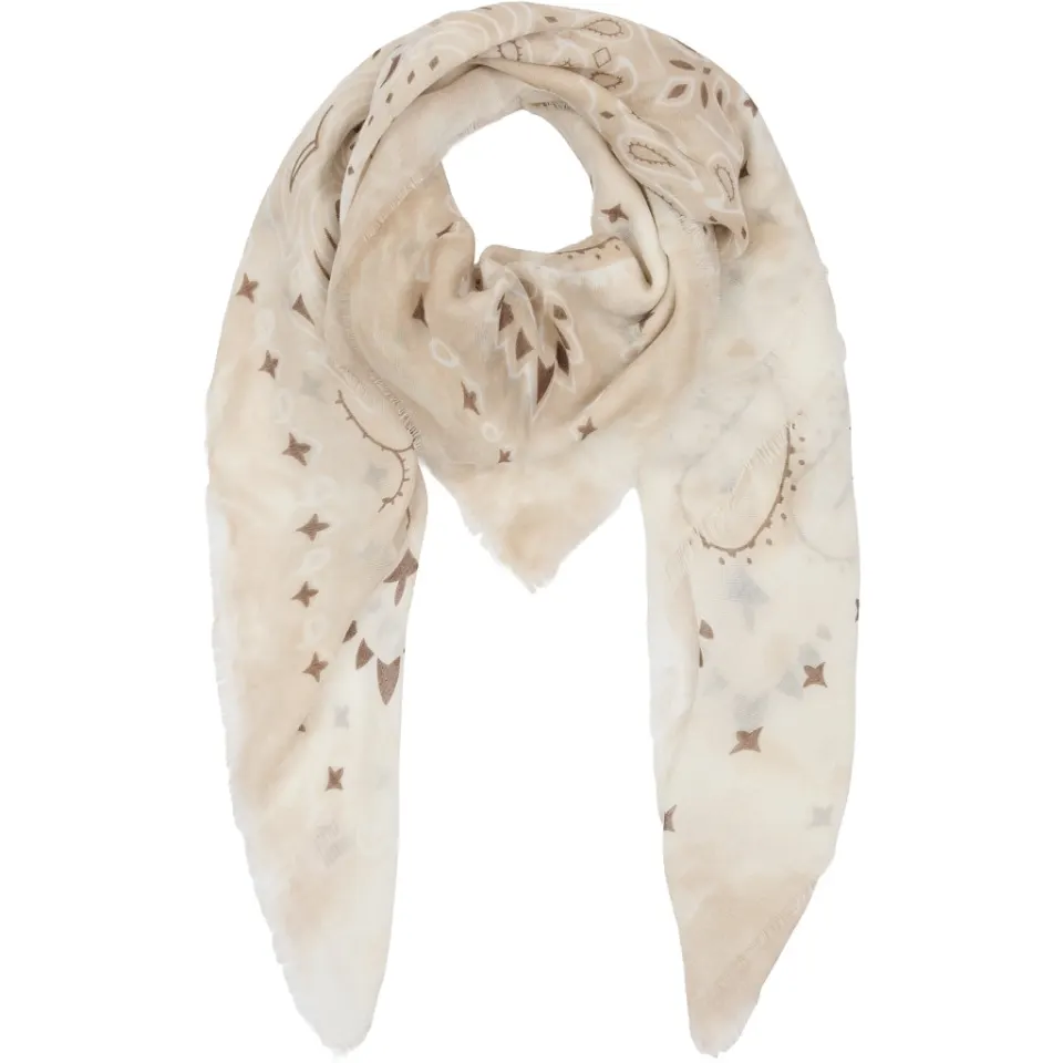 Marta du Château tørklæde MdcDanna FA37254 – Beige/Coffee — produktfoto