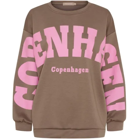 Marta du Château sweatshirt MdcHibiscus 22659 – Fango — produktfoto