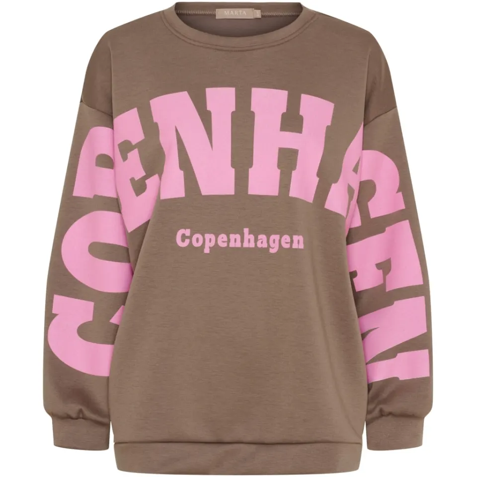 Marta du Château sweatshirt MdcHibiscus 22659 – Fango — produktfoto
