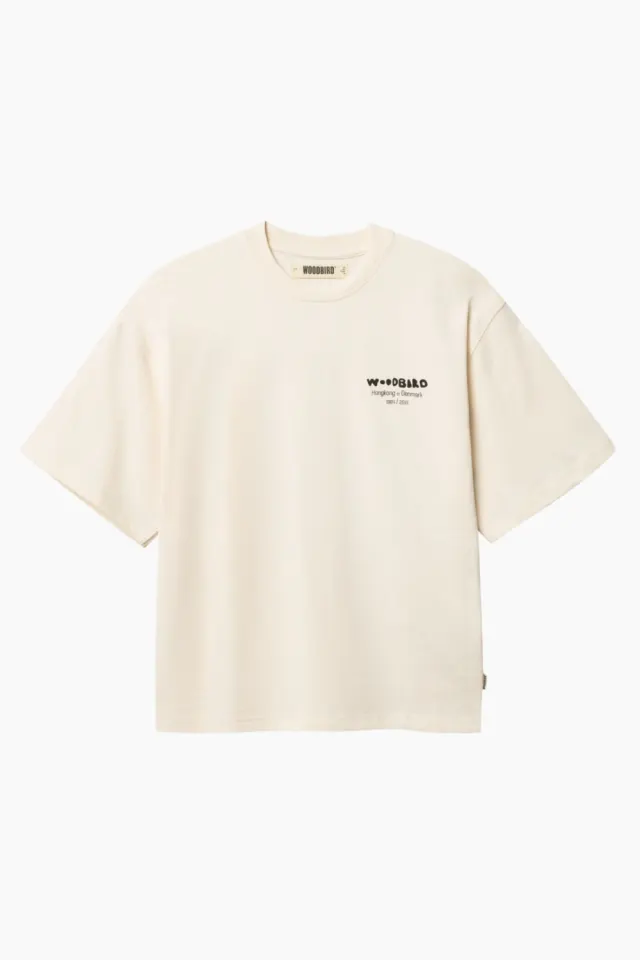 Woodbird WBJuno Wok Tee – råhvid — produktfoto