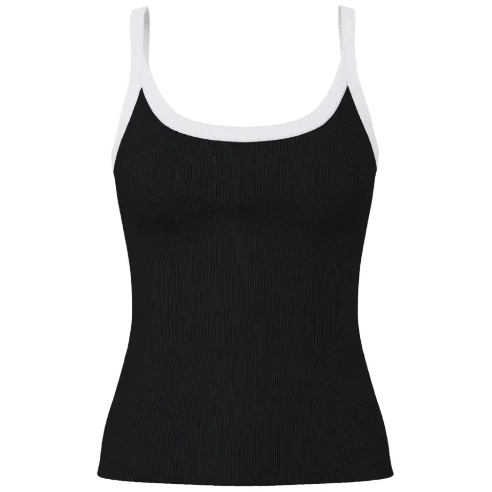Pieces top Pcmay – Black Bright White — produktfoto