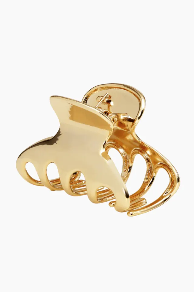 Sui Ava Glossy Hair Claw – Golden — produktfoto