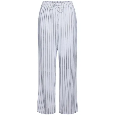 Pieces bukser Pcpia – Bright White Stripes:Navy Blazer — produktfoto