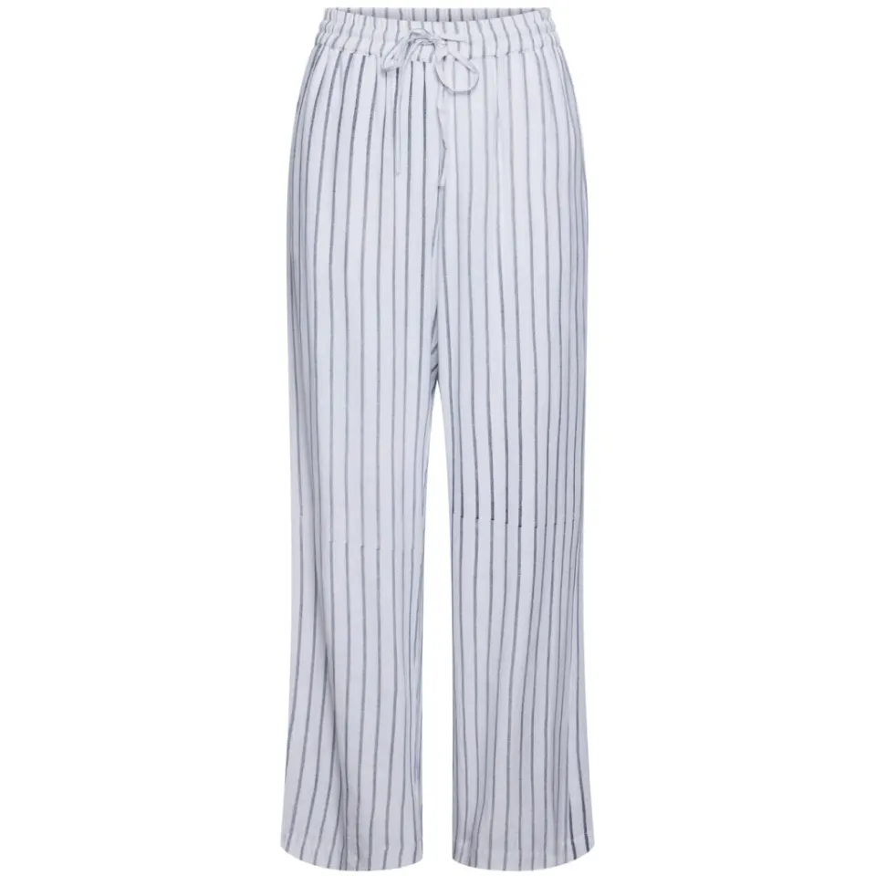 Pieces bukser Pcpia – Bright White Stripes:Navy Blazer — produktfoto