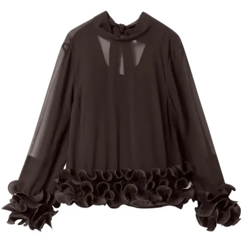 Noella bluse N-latanietta – Chocolate — produktfoto