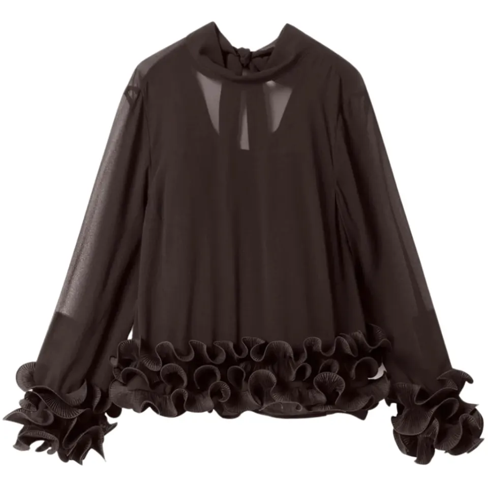 Noella bluse N-latanietta – Chocolate — produktfoto