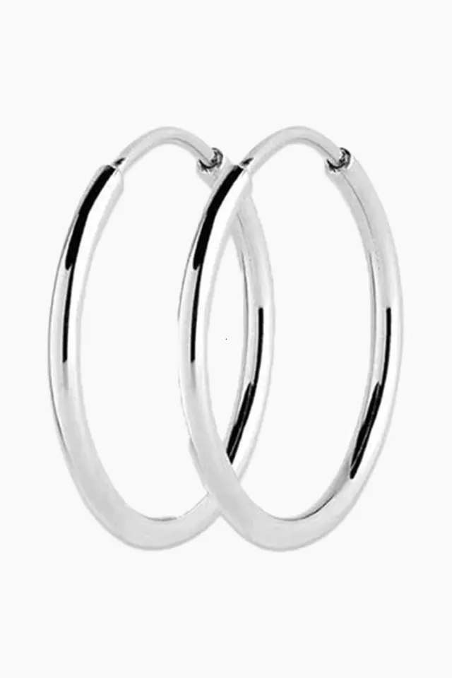 Maria Black Senorita 25 Hoops – sølv — produktfoto