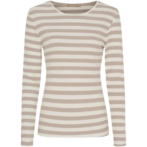 Marta du Château langærmet t-shirt MdcBegonia 7702 – Beige Melange — produktfoto