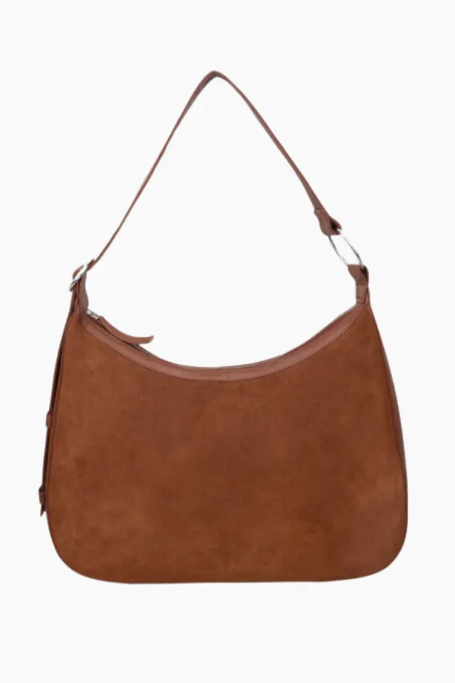 Silfen Studio Oda Crossbody Bag – Brown Suede — produktfoto