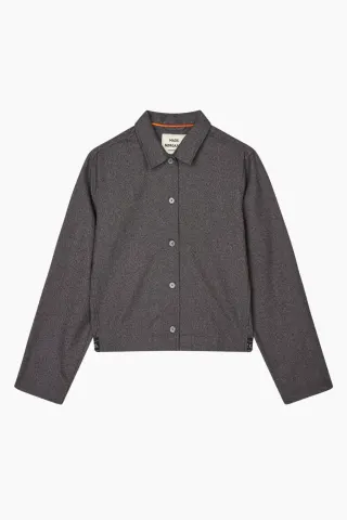 Mads Nørgaard Melange Selena Jacket – Dark Grey Melange — produktfoto
