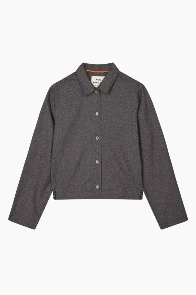 Mads Nørgaard Melange Selena Jacket – Dark Grey Melange — produktfoto