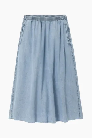 American Vintage Paybou Women's Skirt – Blue Snow — produktfoto