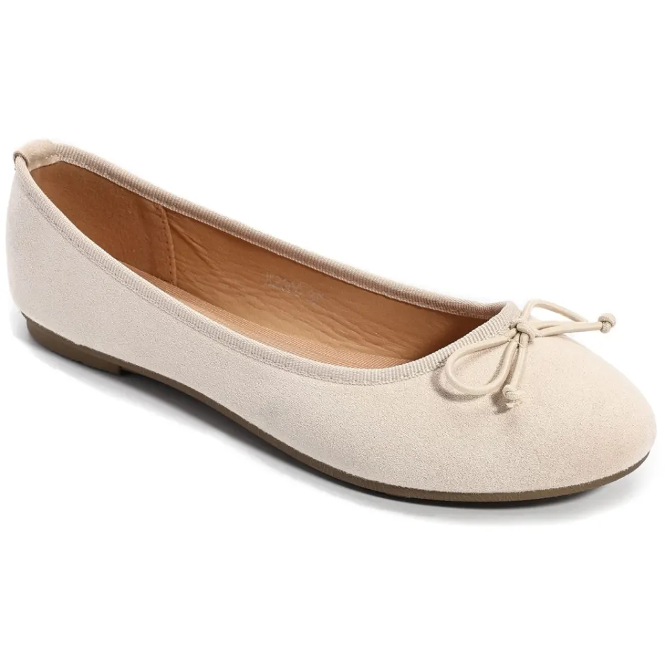 Tanja ballerina sko W2300 – beige — produktfoto