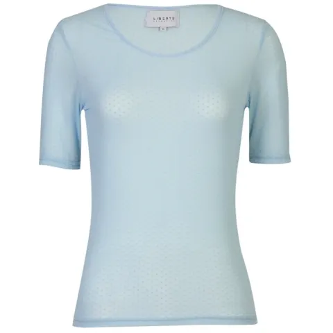Liberté t-shirt Mesh DOT – lyseblå — produktfoto