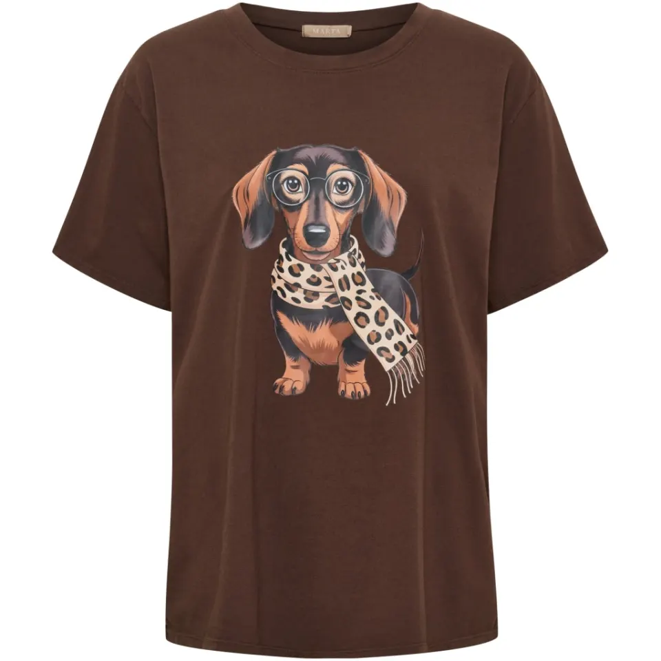 Marta du Château T-Shirt Mdcinge – Chocolate — produktfoto