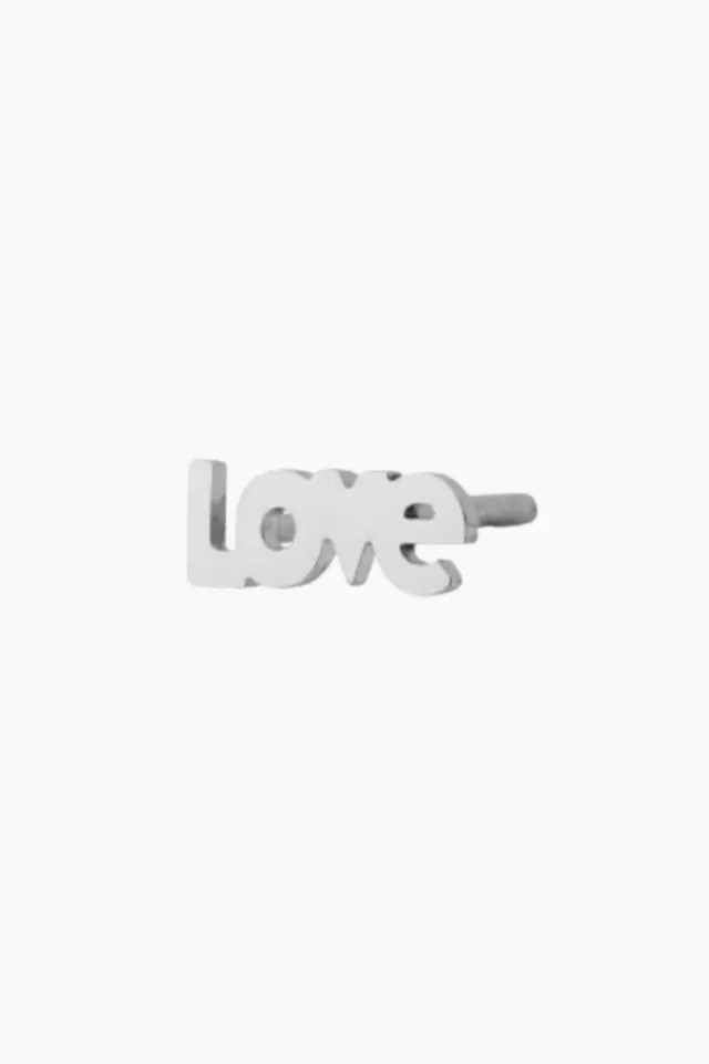STINE A I Love Earring – sølv — produktfoto