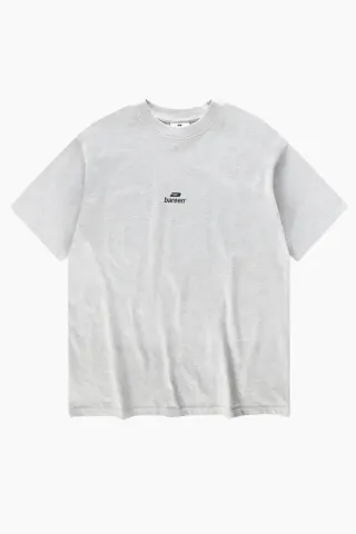 bareen Box Fit T-Shirt Logo – Cloudy Grey — produktfoto