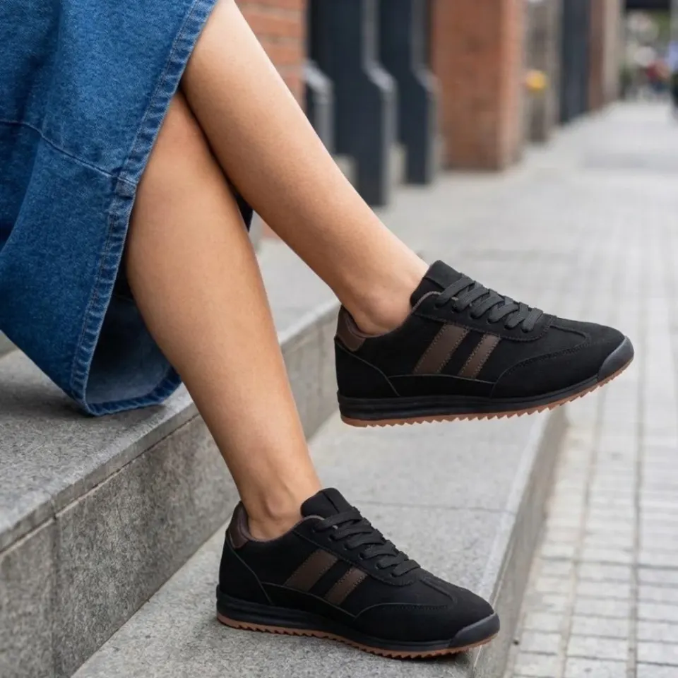 Kamelia sneakers A-130 – Black/Black — produktfoto