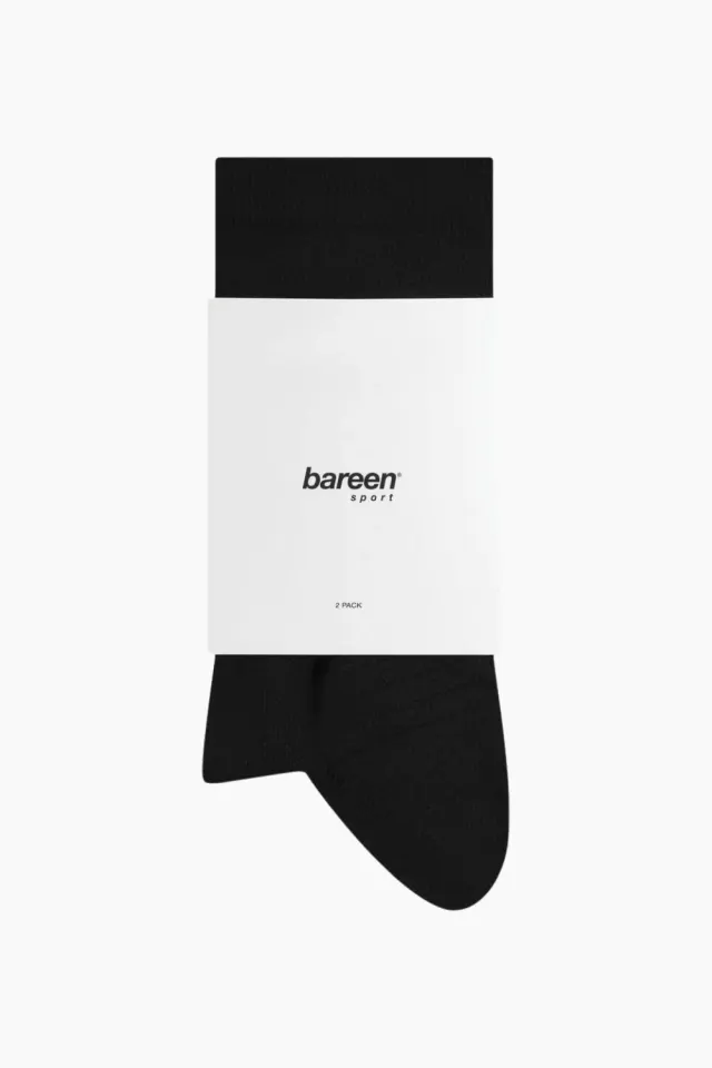bareen Athletic Socks 2-Pack – sort — produktfoto