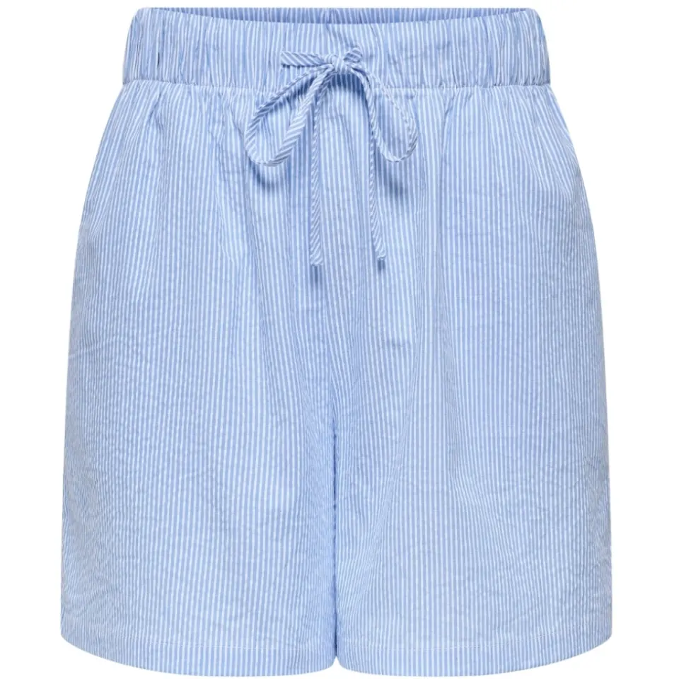 ONLY shorts Onlaugusta – Cloud Dancer BLUE STRIPES — produktfoto