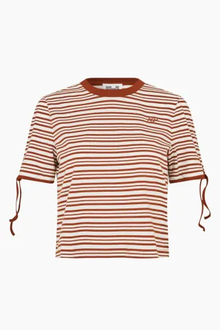Baum und Pferdgarten Janet T-shirt – Caramel Brown Stripe — produktfoto