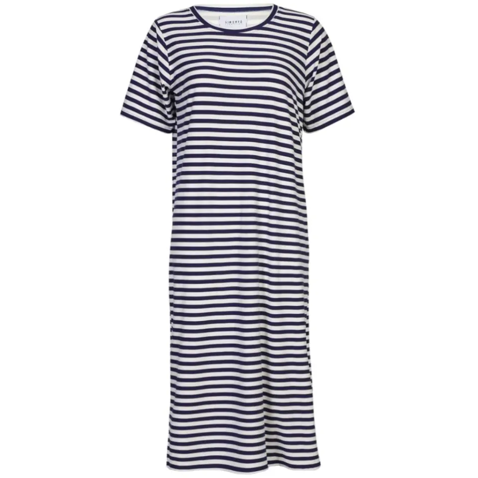 Liberté Liberte kjole Alma 9562. – BLUE CREME STRIPE — produktfoto