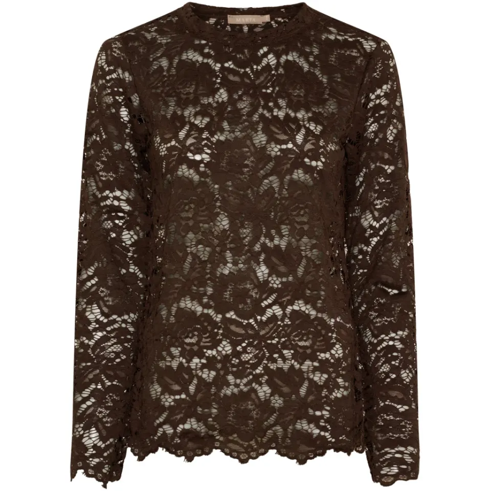 Marta du Château langærmet blonde t-shirt MdcMilley 7707 – Moro — produktfoto