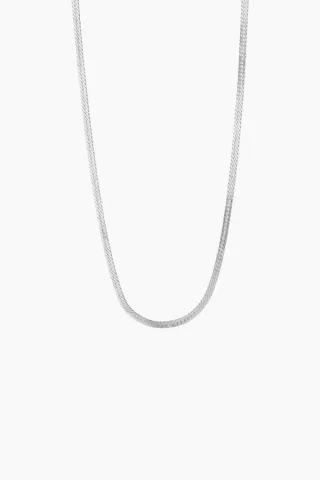 STINE A Short Snake Necklace – sølv — produktfoto