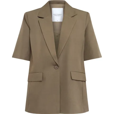 Sisters Point blazer Viksa med lukning med én knap – D. Olive mel — produktfoto