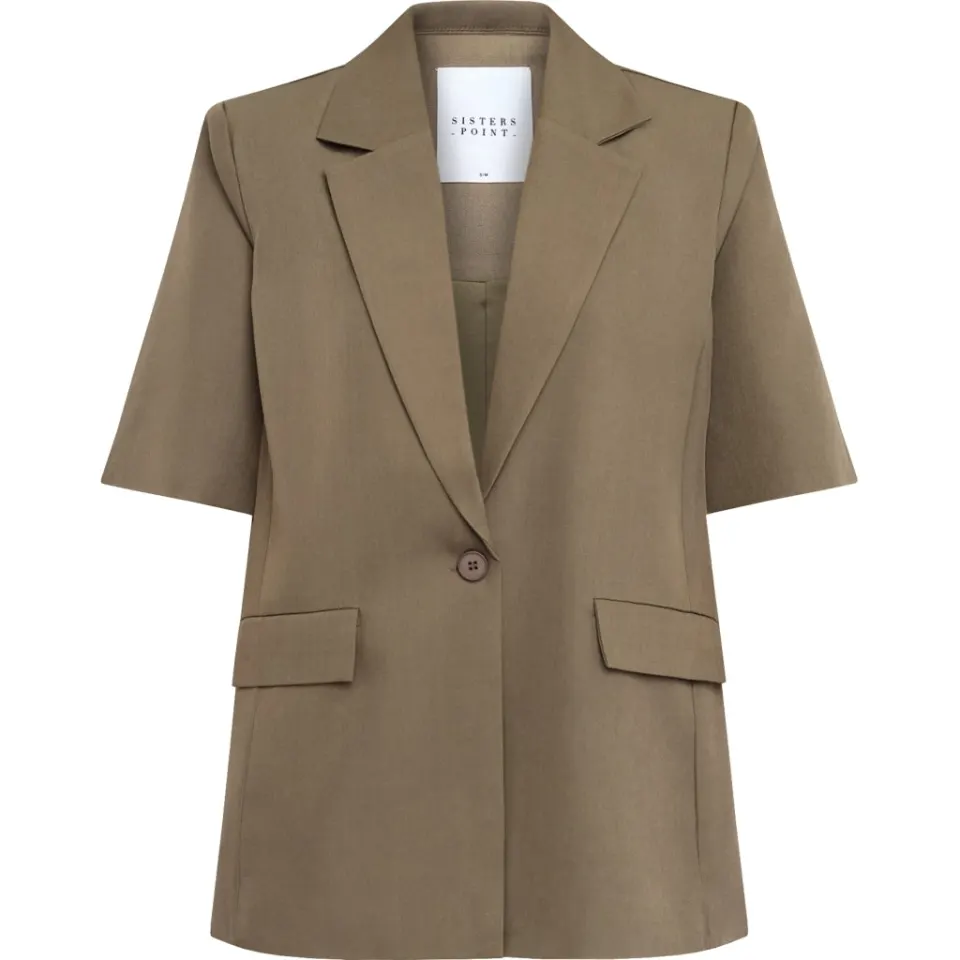 Sisters Point blazer Viksa med lukning med én knap – D. Olive mel — produktfoto