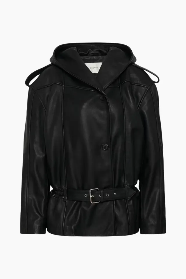 Gestuz GZthara Hoodie Jacket – sort — produktfoto