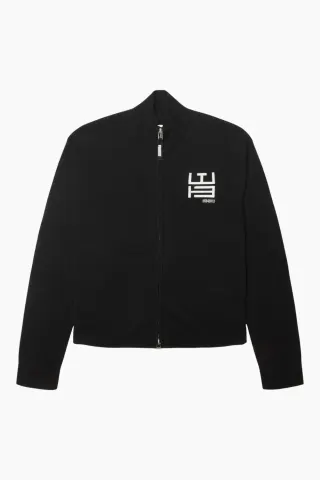Woodbird WBFang Full Zip Cardigan – sort — produktfoto