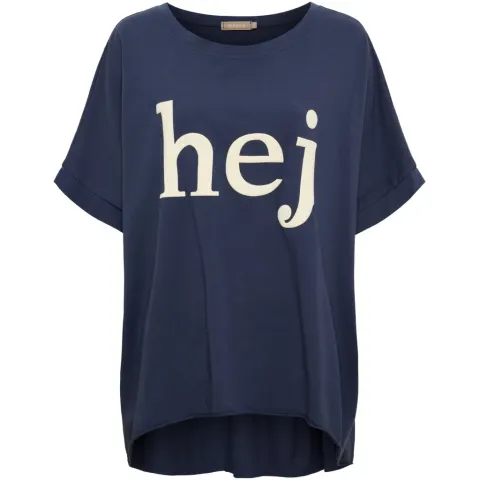 Marta du Château T-shirt MdcJunia – Navy/Offwhite — produktfoto