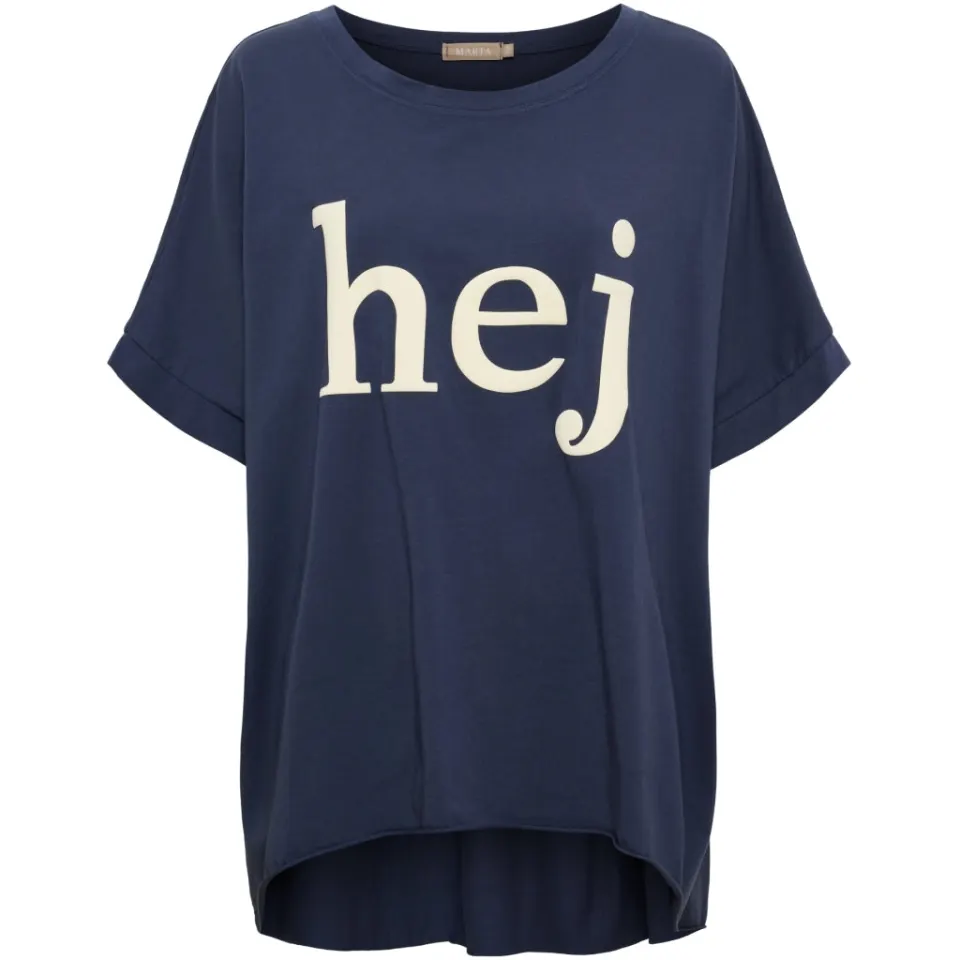 Marta du Château T-shirt MdcJunia – Navy/Offwhite — produktfoto