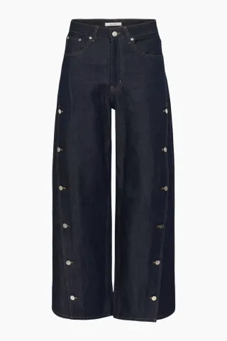 Gestuz GZthenna HW Wide Jeans – Dark Blue Unwashed — produktfoto