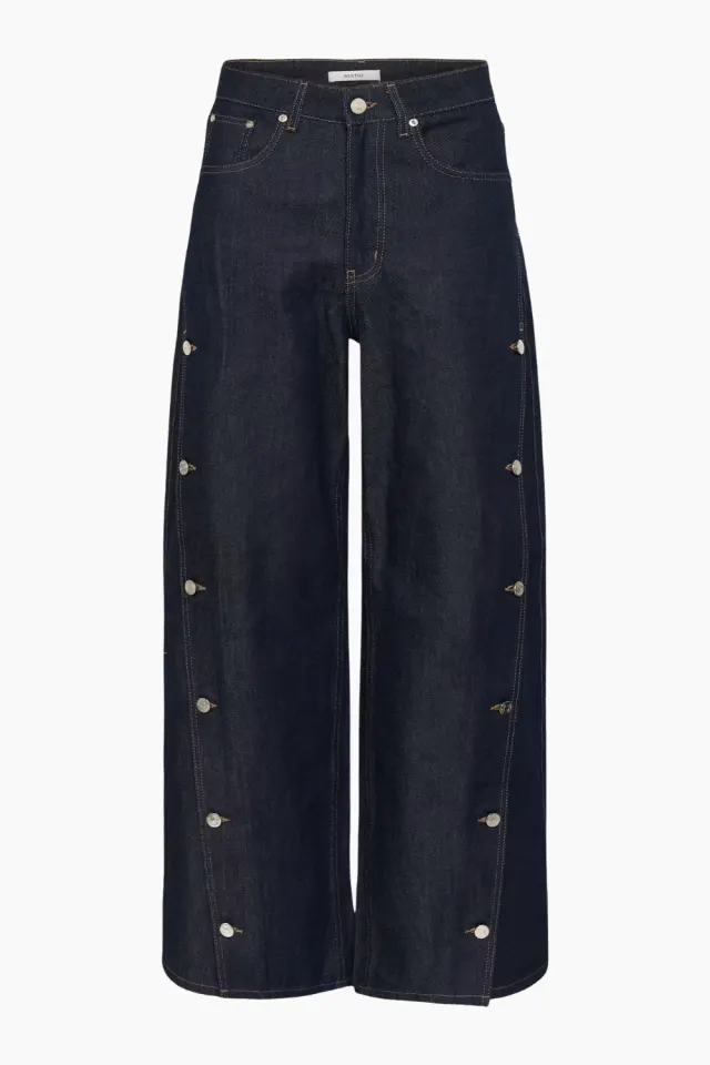 Gestuz GZthenna HW Wide Jeans – Dark Blue Unwashed — produktfoto