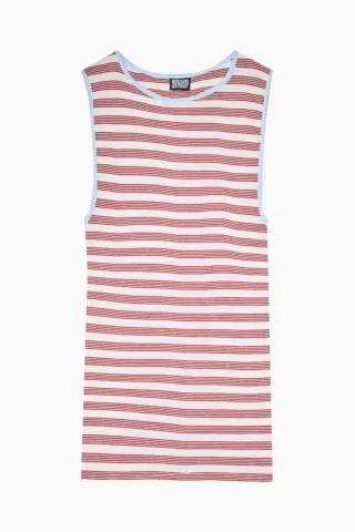 Nørgaard på Strøget NPS Tank Top BW Stripe – Ecru/Wine/Lt Blue — produktfoto