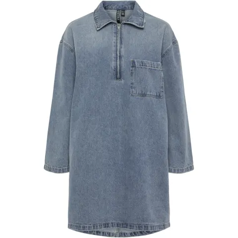 Pieces kjole Pcrene – Medium blue denim — produktfoto