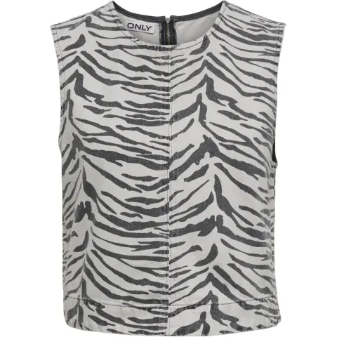 ONLY top Onldorsi – Light Grey Denim ZEBRA — produktfoto