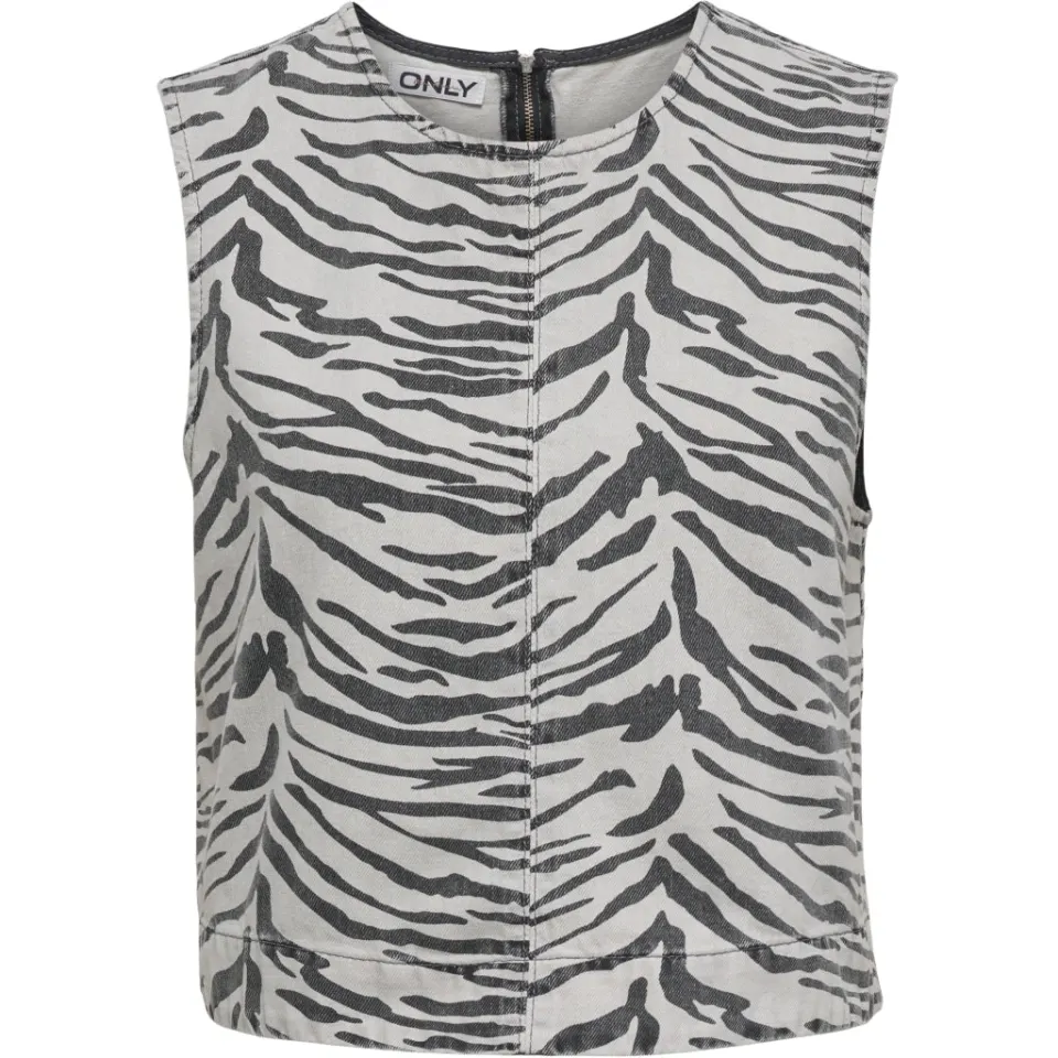 ONLY top Onldorsi – Light Grey Denim ZEBRA — produktfoto