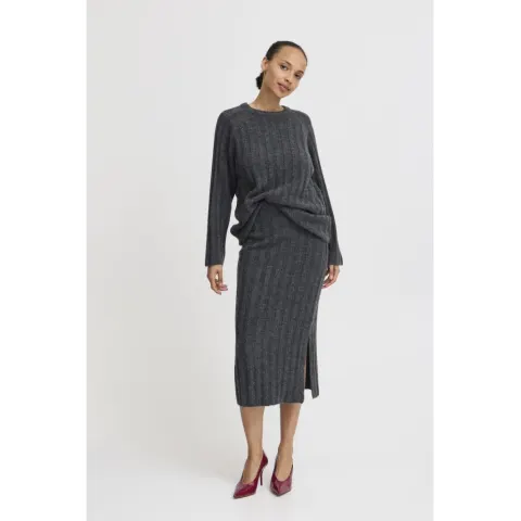 b.young nederdel Bymarianne – Dark grey melange — produktfoto