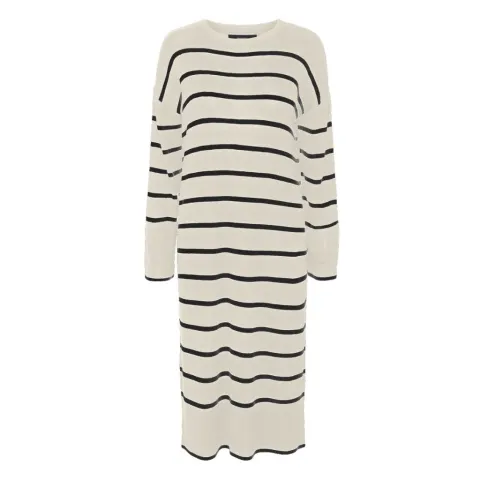 Vero Moda kjole Vmjoana – Birch Stripes W. Black — produktfoto